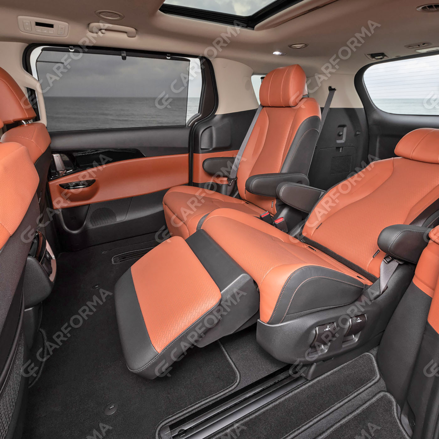 Ворсовые коврики на KIA Carnival IV 7 мест с оттоманками 2020&nbsp;-&nbsp;2026 в Барнауле