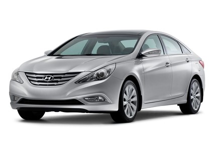 Ворсовые коврики на Hyundai Sonata 6 (YF) 2009 - 2014 в Барнауле