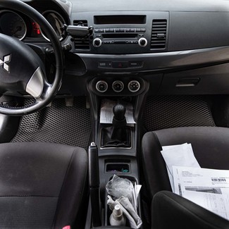 Ворсовые коврики на Mitsubishi Lancer X 2007 - 2017 в Барнауле
