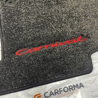 Ворсовые коврики на KIA Carnival IV 7 мест с оттоманками 2020&nbsp;-&nbsp;2026 в Барнауле